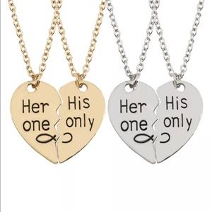 Relationship necklace set (his only, her only)